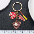 Red Baseball Glove Shoe and Bat Metal Keychain Collection view 3