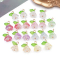 Ten-Color Gradient Lily of the Valley Glass and Leaf Charm Collection view 2