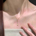 Gold Tone Pendant Necklace 10 Styles Teardrop Horse Cross view 1