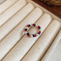 Red Apple Bead Necklace With Seed Bead Ring Pieces view 8