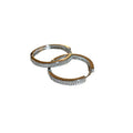 Silver Tone Large Channel Clear CZ Hoop Earrings Pair view 5