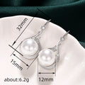 Silver Pearl Wave Drop Earrings And Pendant Necklace view 4
