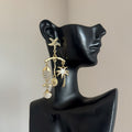 Tropical Starfish Palm Tree and Shell Dangle Earrings view 2