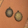 30x22mm Oval Cabochon Tray Pendant with 13x18mm Bezel Setting