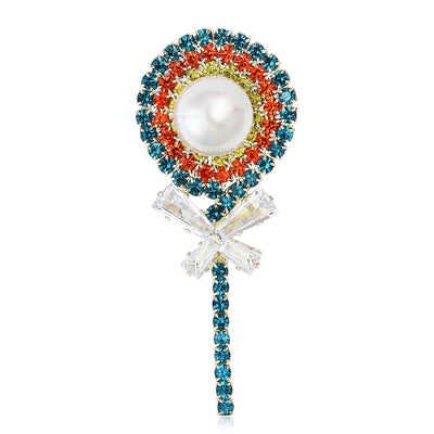 Crystal Lollipop Brooch shown alone on a light background