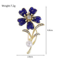 Gold Tone Silver Tone Flower Seven Designs Metal Brooch Pin view 2