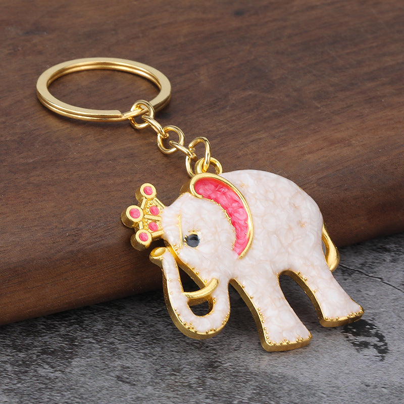 3D Elephant Zinc Alloy Car Keychain Gift Pendant