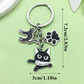 Black Cat Knife Metal Keychains, Split Ring And Lobster Clasp Styles view 6