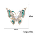 Crystal Butterfly Brooch With Pearl Body Decorative Lapel Pin view 5