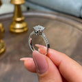 Silver Tone Round Solitaire Ring With Split Stone Set Band view 3