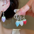Textured Strawberry Drop Earrings in Five Candy Colors view 2