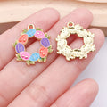 Enamel Zinc Alloy Easter Egg Rabbit Charm Pendant for DIY Necklace Jewelry Making