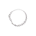 Silver Gray Pearl Multi-Strand Necklace Rhinestone Stars view 5