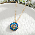 Gold and Silver Tone Blue Evil Eye Pendant Necklaces in Five Styles view 7