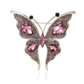 Crystal Butterfly Brooch In 2 Color Variants For Jackets and Scarves view 5