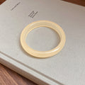 Translucent Geometric Solid Bangles White Cream 2 Colors view 7