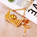 Jeweled Perfume Purse and Enamel Handbag Keychains in Eleven Colors view 11