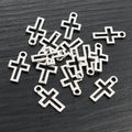 Openwork Cross Metal Charms in Gold Bronze and Silver Tones view 8