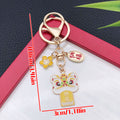 Six Color Lion Dance Flower and Message Keychains with Metal Hardware view 7