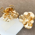 Metal Flower Leaf Bow Ring Bangle Sets Six Styles Pair view 8