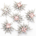 Square Crystal Sunburst Charm Collection for Jewelry Making view 8