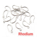 Curved 19 x 10 mm Copper Earring Hooks in Six Metal Finishes view 6