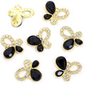 Three Leaf Crystal Metal Jewelry Charms, 20 Colorways view 12