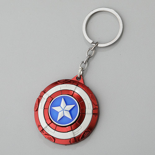 Captain America Rotating Shield Alloy Keychain for Car Keys
