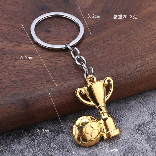 Euro Cup Football Metal Keychain Souvenir Gift Pendant