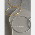 Textured Round Hoop Earrings In Gold Silver And Four Sizes view 1