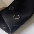 Gold Tone Slim Round Wave And Chain Pattern Rings In Three Styles view 6