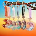 Bubble Crystal Crescent Moon Keychains in Six Colors plus Assorted view 12