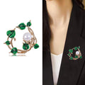 Leaf Wreath Brooch In 2 Styles With Polished Metal And Decorative Details view 2