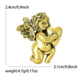 Antique Cherub With Rose Brooch for Jackets Scarves and Coats view 5