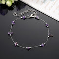 Silver Tone Beaded Evil Eye and Stone Chip Chain Bracelets view 3