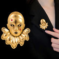 Gold Tone Flower Polished Metal Brooch Pin for Jackets and Lapels view 4