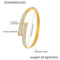 Crystal Geometric Open Bangle Collection in Three Designs view 7
