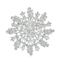 Crystal Starburst Flower Brooch Filigree Rhinestone Pin view 5