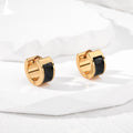 Gold and Silver Tone Patterned Huggie Earrings in Ten Styles view 2