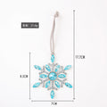 Rhinestone Snowflake Hanging Ornament Metal Tree Charm view 5