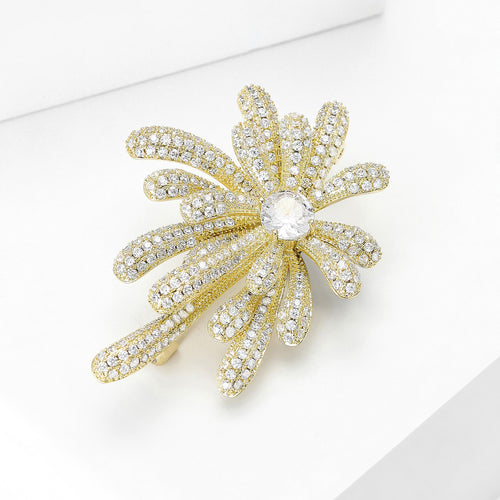 Firework Burst brooch displayed at a slight angle
