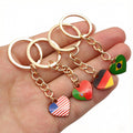 Heart Flag Keychains With Split Rings in Eleven Country Designs view 4