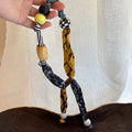 Fabric Scarf Wood Acrylic Bead Necklace Three Styles view 4