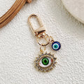 Gold Tone Rhinestone Eyeball Clip Charms in Six Iris Colors view 11