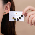 Black And White Geometric Six Piece Stud Earring Sets view 2
