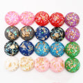 Gold Fleck Round Resin Cabochons in Eleven Color Options view 5