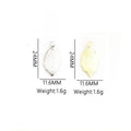 Crystal Leaf Charms with Black Outlines in Two Metal Tones view 3