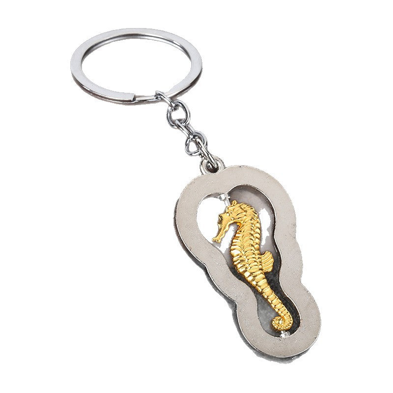 Ocean Series Spinner Zinc Alloy Keychain Pendant Gift Accessory