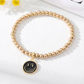 Gold Tone Beaded Smiley Butterfly Unicorn and Rainbow Bracelets view 4