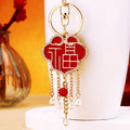 Mixed Jeweled Fortune Lock and Multicolor Fortune Character Keychains view 8